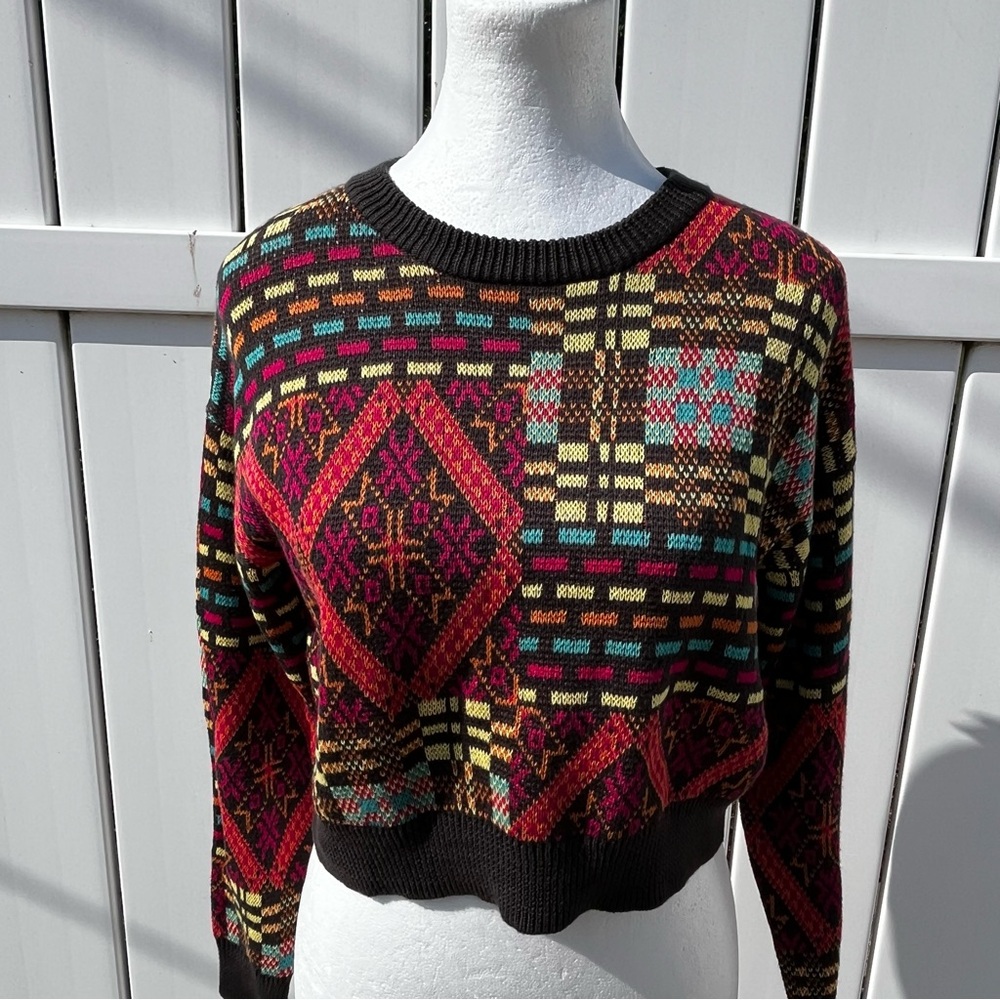 Treasure & Bond Multicolor Patchwork Sweater - image 2